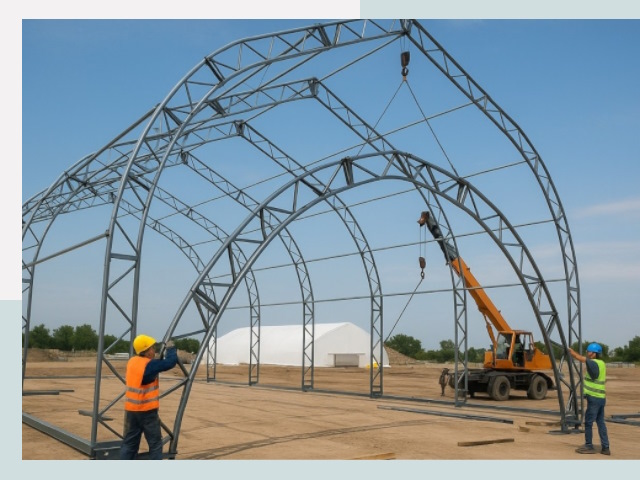 Монтаж ангаров в Ахтубинске от 621 руб. - Надежно и быстро